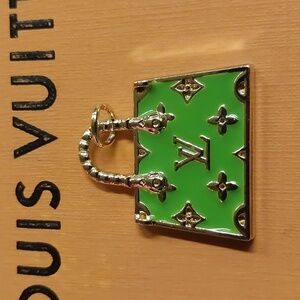 LV Green and Gold Iconic Bag Charm Pendant